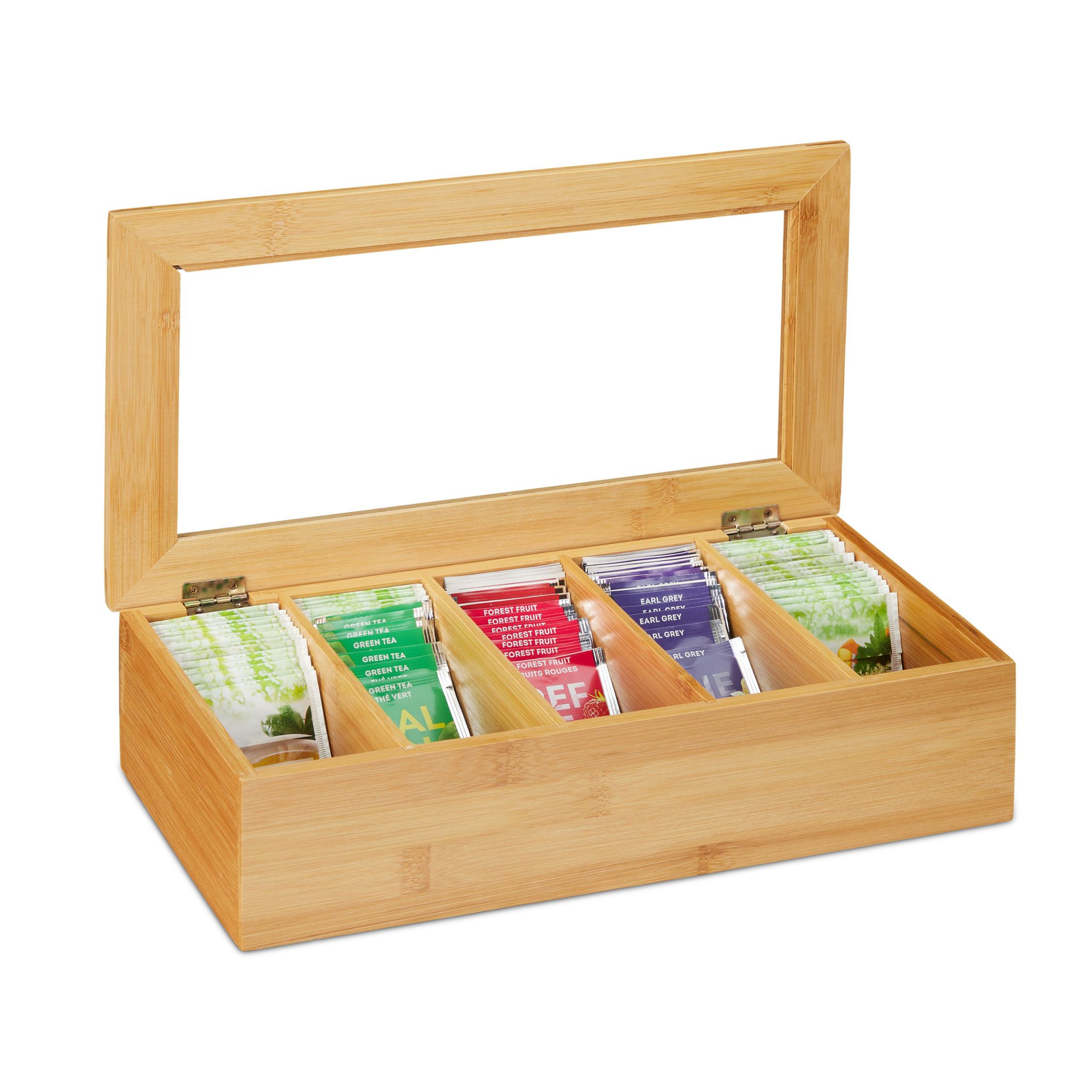 E-shop Bambusová krabička na čaj s 5 priehradkami RD32168