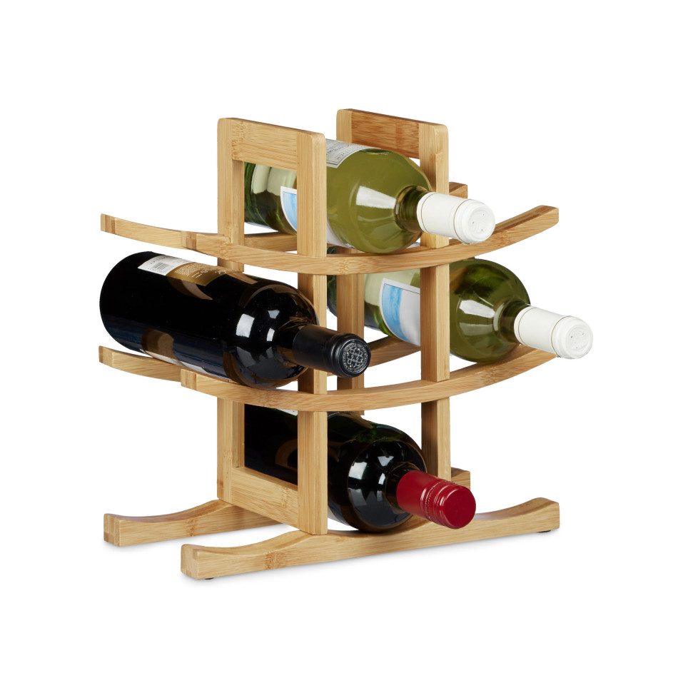 E-shop Bambusový stojan na víno na 9 fliaš, RD0245