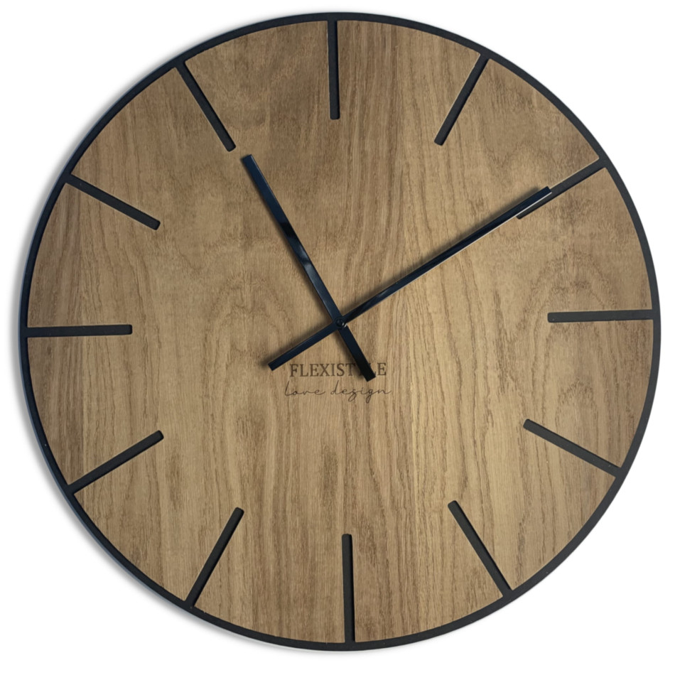 Dubové nástenné hodiny Wood art Flex z216-1d-1-x, 60 cm 