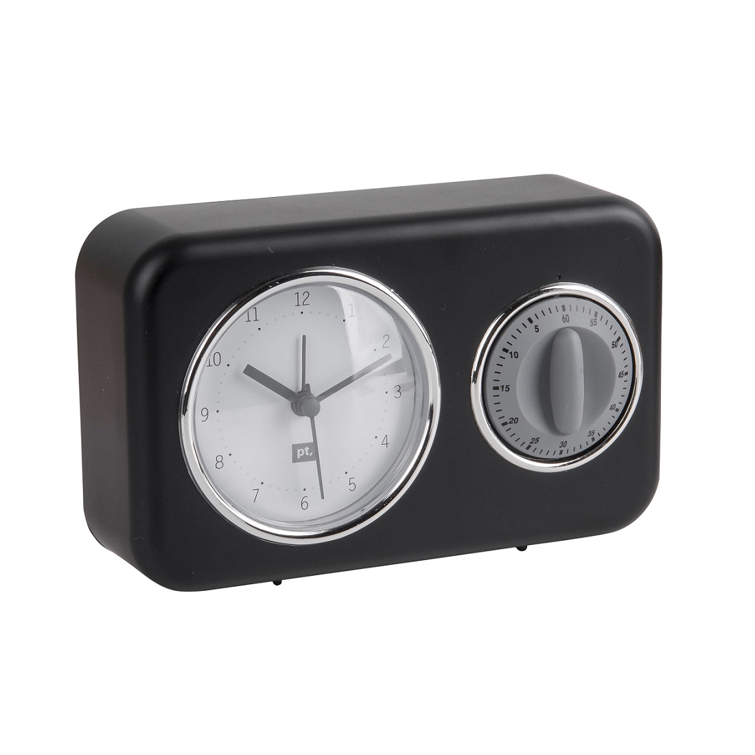 E-shop Kuchynské hodiny s časovačom Present Time Nostalgia, PT3375BK, 17cm