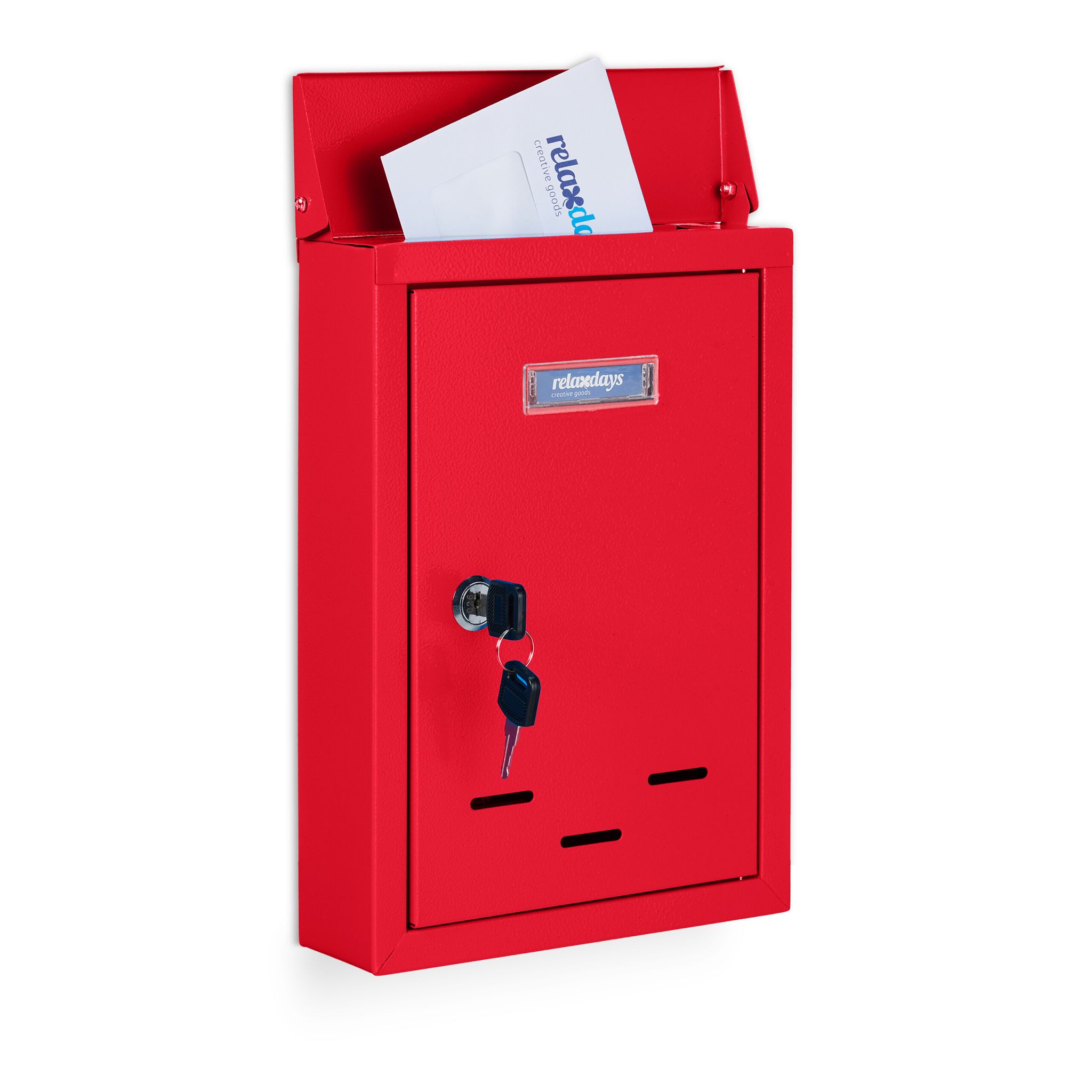 E-shop Poštová schránka s menovkou RD30685, červená