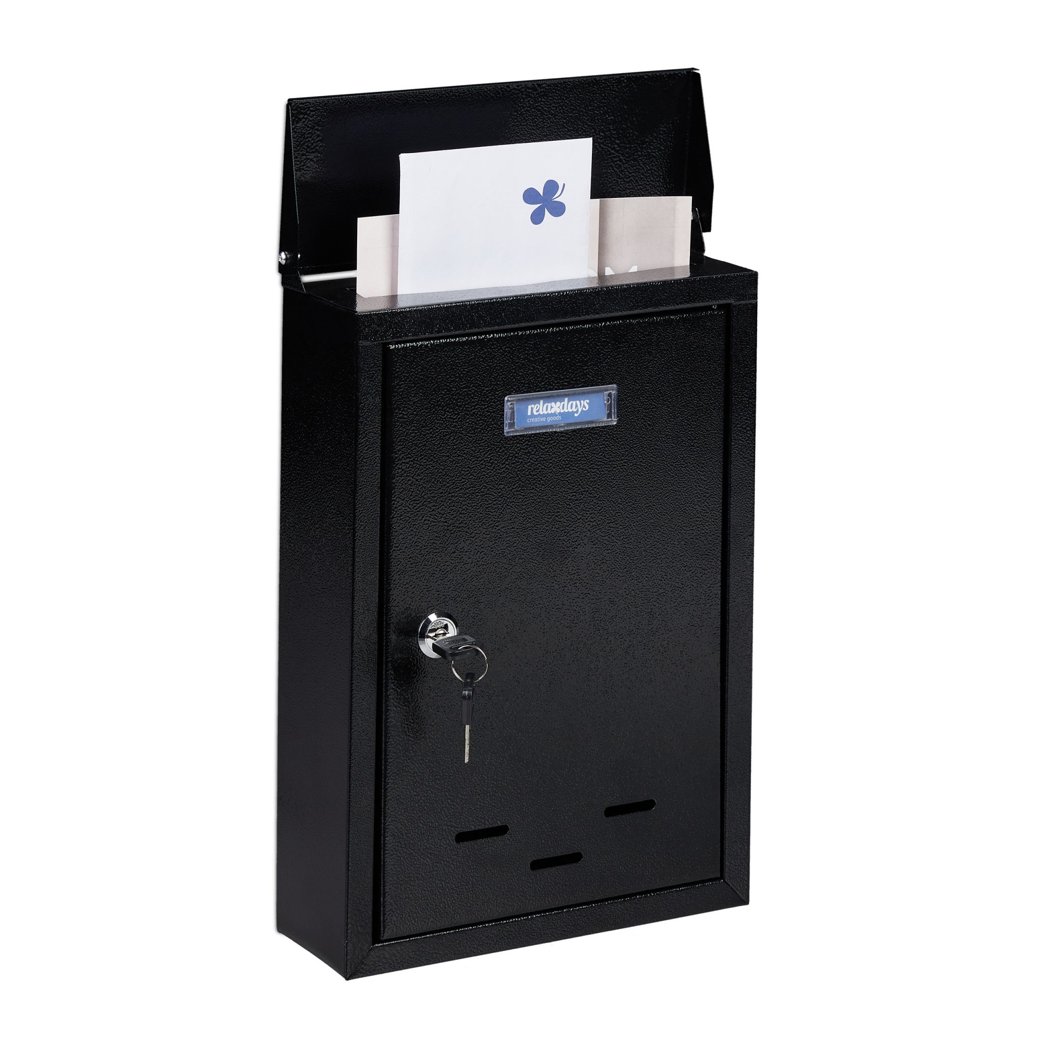 E-shop Poštová schránka s menovkou RD30686, čierna