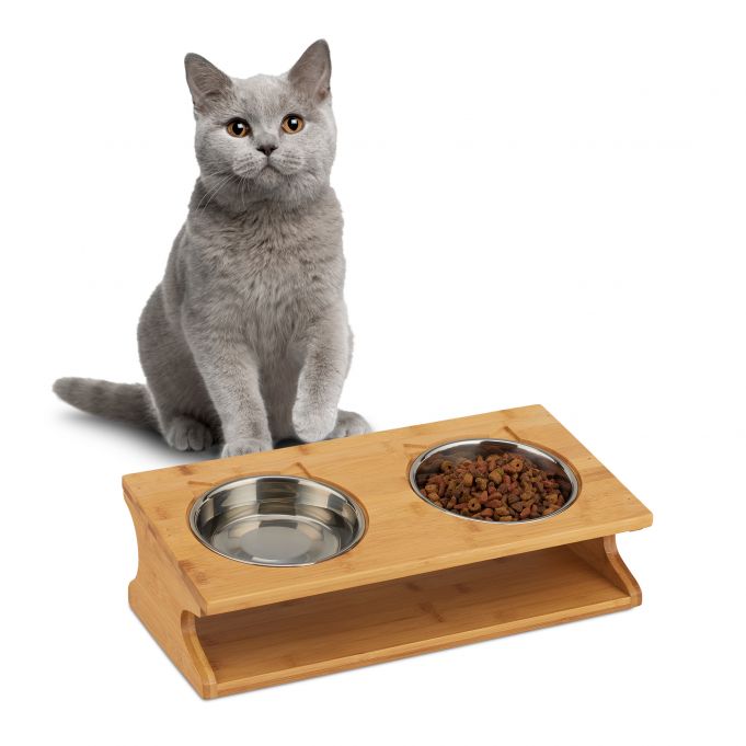 E-shop Dvojitá miska na kŕmenie pre mačky a malé psy, RD28860