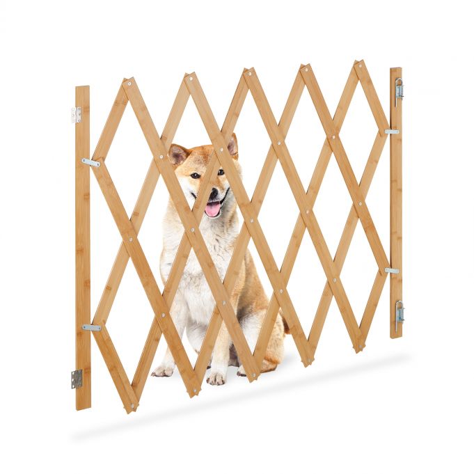 Veľká bambusová bezpečnostná zábrana pre psa, hneda RD45290
