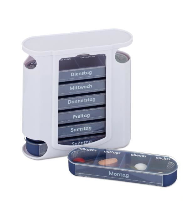 E-shop Týždenný dávkovač liekov RD3632, modro-biely