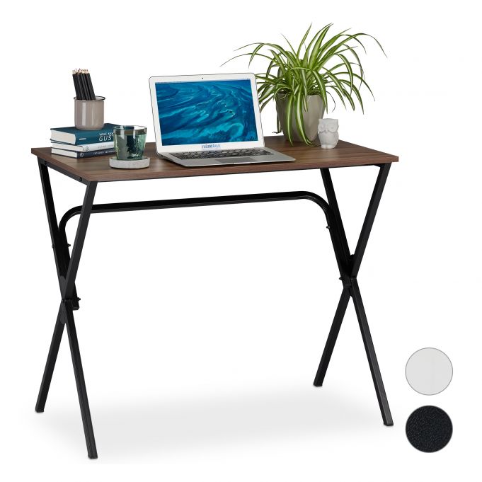 E-shop Drevený kancelársky stôl, čierno hnedý RD26045