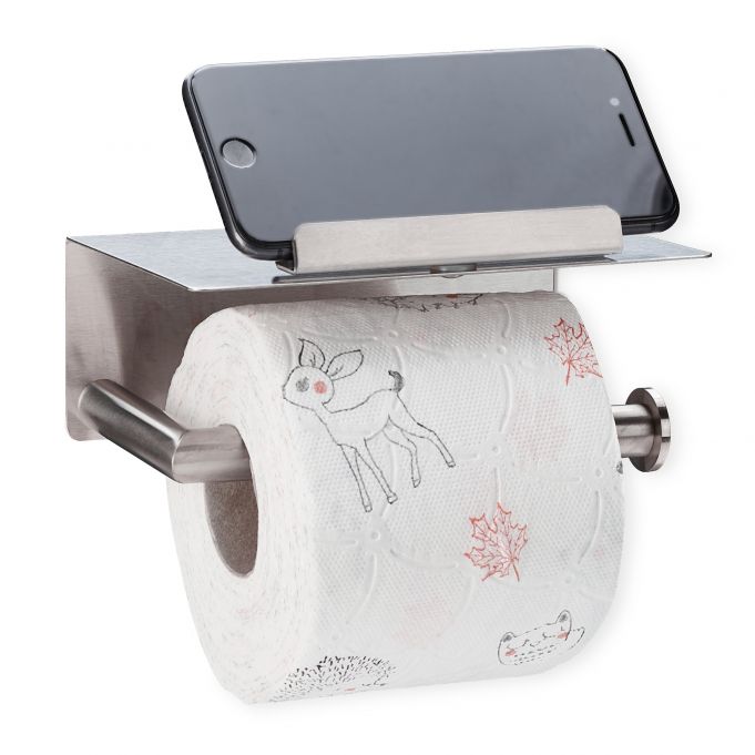 E-shop Držiak na toaletný papier s poličkou RD4381, kovový