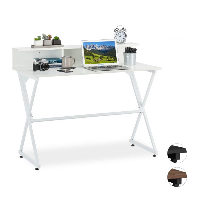 Písací stolík s policou RD6055, biely 90 cm