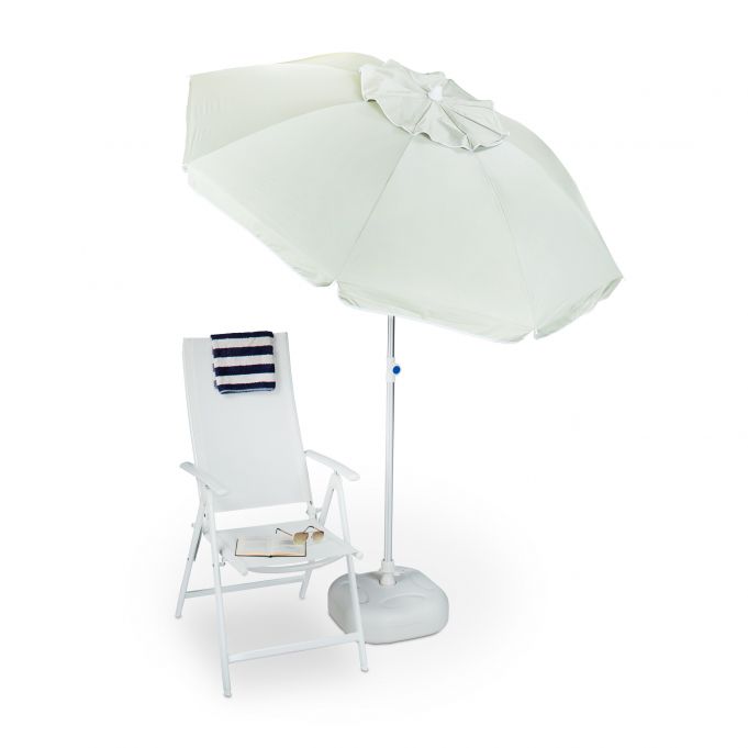 E-shop Okrúhly záhradný dáždnik 180cm, biela RD20940