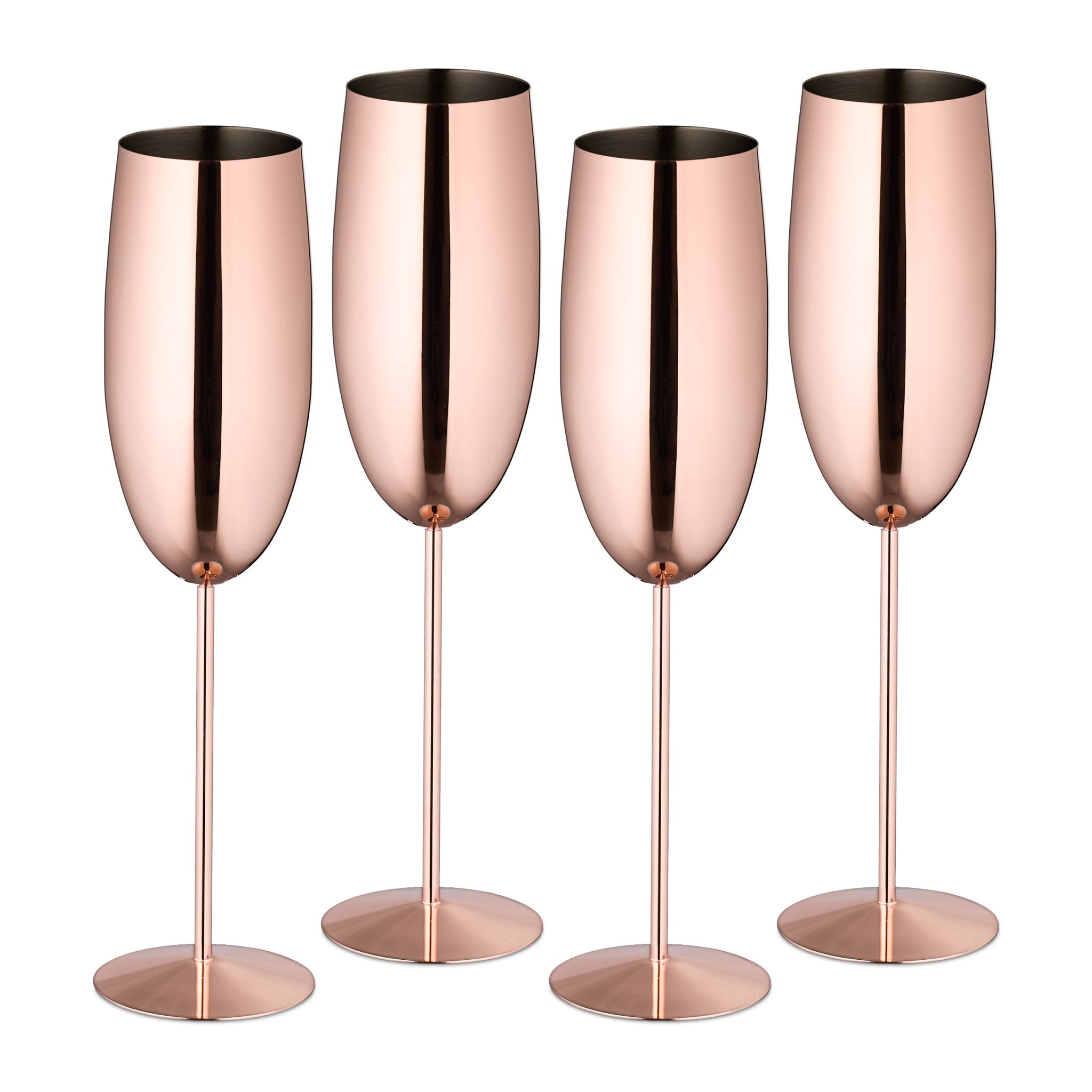 E-shop Sada 4ks pohárov na šampanské RD49332, ružová