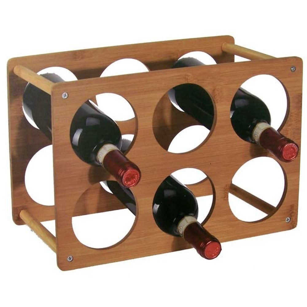 E-shop Bambusový stojan na víno pre 6 fliaš 4445, 35 cm