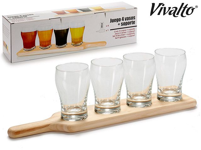 E-shop Drevený stojan s pohármi Vivalto 2134, 270 ml