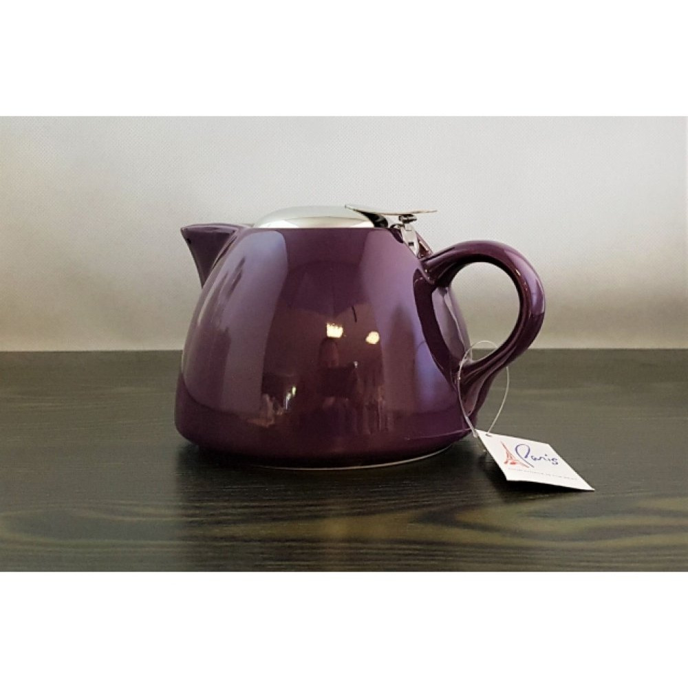 Keramická mini kanvica na čaj s filtrom Eub 650 ml, fialová 