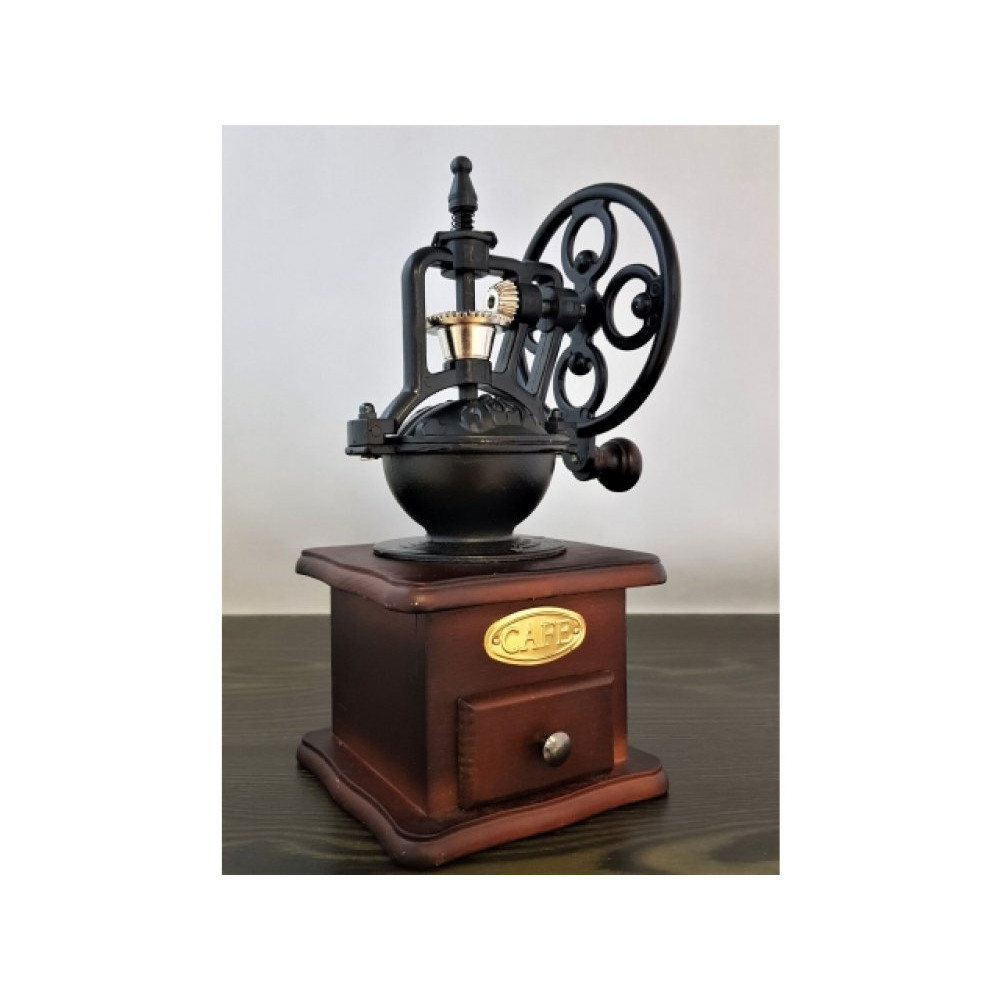 E-shop Drevený mlynček na kávu s kolieskom EuB 2606, 25 cm