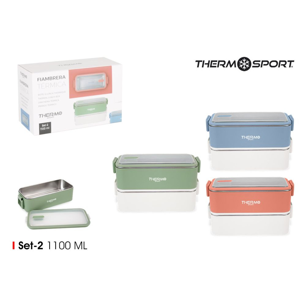 E-shop Termobox na jedlo 2491, dvojdielny 1100 ml